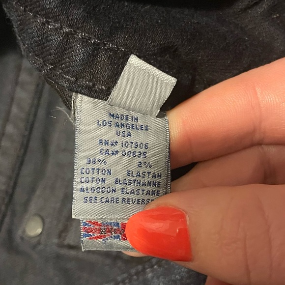 Y2K HUDSON Jeans Womens Size 27 Dark Wash Boot Cut Flap Pockets Vintage Flares - Picture 10 of 11